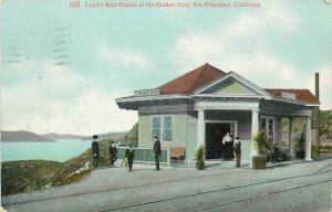 1909 San Francisco California Land's End Trolley Depot Postcard 25-11720