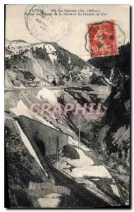 Postcard Old Cantal Lioran Tunnel Entrance Road and Railway