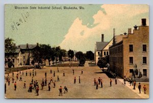 J90/ Wausheka Wisconsin Postcard c1910 State Industrial School 636