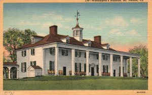 Vintage Postcard 1930's Washington's Mansion Mt. Vernon Virginia VA