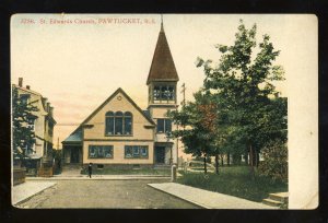 Pawtucket, Rhode Island/RI Postcard, Saint Edwards Church