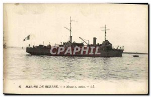 Postcard Old Meuse Boat sloop