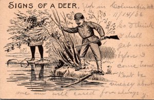 New Hampshire Humour Columbia Signs Of A Deer 1906