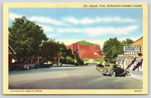 Kanab Utah~Main Street~Sunfreze Ice Cream~Big K Mountain~Cafe~Stores~1945 Linen