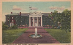 Postcard Greensboro College Main Building Greensboro NC