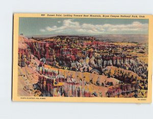 Postcard Sunset Point Looking Toward Boat Mount Bryce Canyon Natl. Park Utah USA