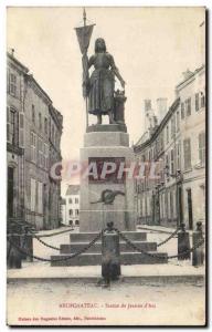 Postcard Neufchateau Old Statue Jeanne d & # 39Arc