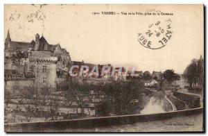 Vannes Old Postcard View of the city taking the Garenne