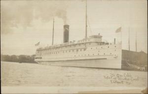 Eastport ME Steamship Steamer Governor Cobb c1905 Real Photo Postcard