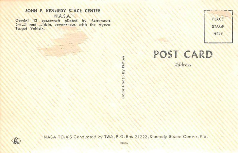 Gemini 12 spacecraft Florida, USA Space Unused 