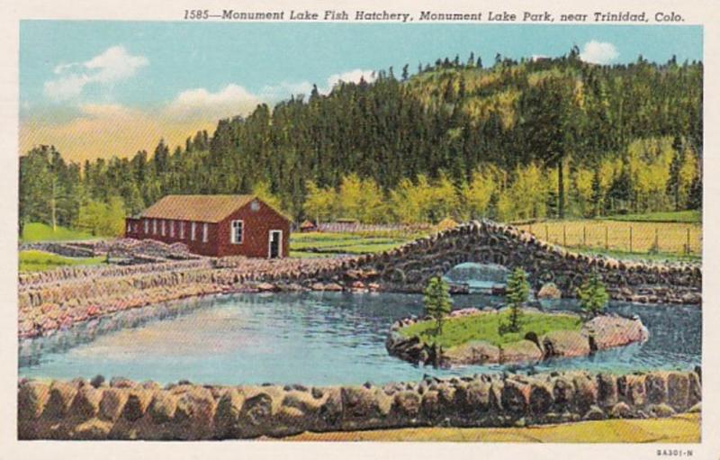 Colorado Monument Lake Park Monument Lake Fish Hatchery Near Trinidad 1949