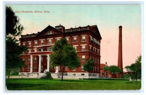 City Hospital Akron OH Ohio Postcard (EI10)