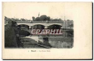 Old Postcard Niorts The Main bridges