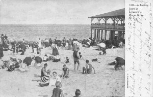 A Bathing Scene at Lillagore's, Ocean Grove, N.J., early postcard, used in 1907