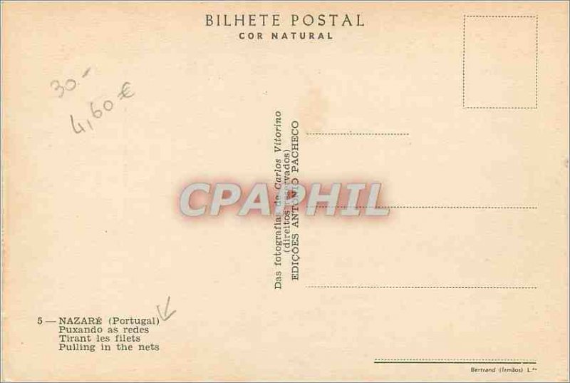 Postcard Modern Nazare (Portugal) Drawing the nets