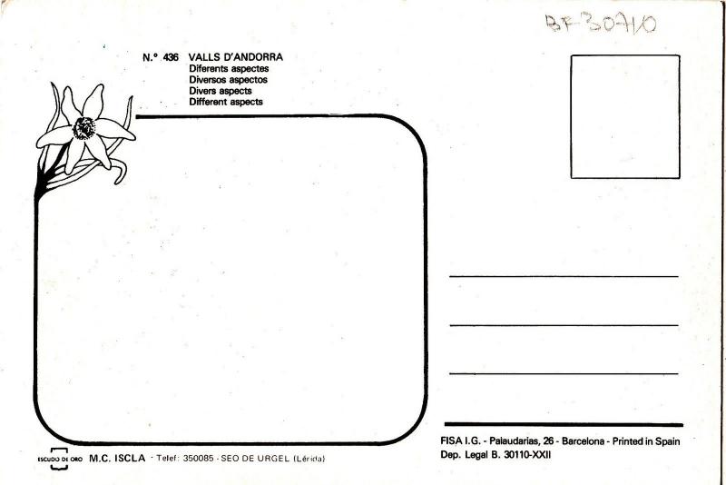 BF30710 andorra  front/back image