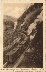 PC NEW ZEALAND, ASCENDING THE RIMUTAKA INCLINE, Vintage Postcard (B41524)