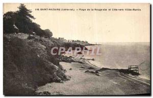 Old Postcard Saint Nazaire Beach Measles and cote to Martin Cities