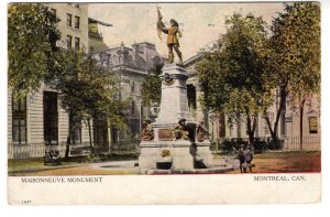 Maisonneuve Monument, Montreal, Quebec, Used 1906 Warwick