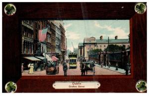 Ireland Dublin   Grafton Street , Wood Border, Clover Leaf