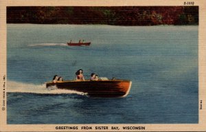 Wisconsin Greetings From Sister Bay 1950 Curteich