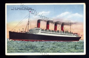 LS2473 - Cunard Liner - Aquitania - built 1914 - postcard