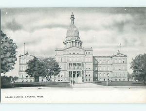 Unused Pre-1907 STATE CAPITOL Lansing Michigan MI t3326