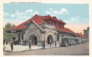 H58/ Middletown New York Postcard c1910 Erie Railroad Depot 5