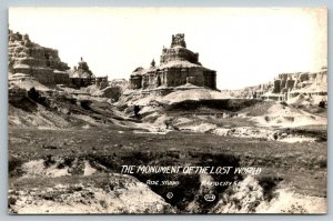 RPPC  Rapid City  South Dakota  Monument of the Lost World  Postcard