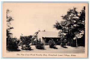 c1940's The Pine Crest Wood Novelty Shop, Kennebunk Lower Village ME Postcard 