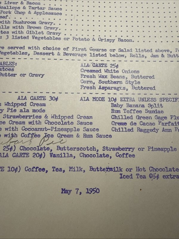 Vintage 50s DEVON GABLES Restaurant Menu BLOOMFIELD HILLS Michigan