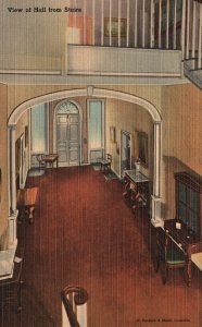 Vintage Postcard View Hall From Stairs My Old Kentucky Home Bardstown Kentucky