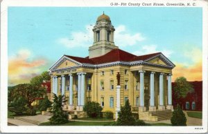 postcard  North Carolina - Pitt County Court House