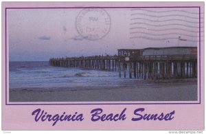 Sundown Over the 14th Street Pier, VIRGINIA BEACH, Virginia, PU-1988