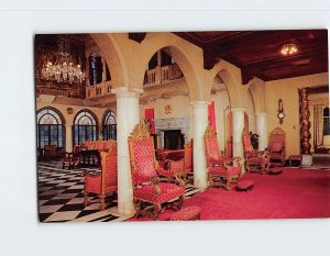 Postcard View from entrance foyer, John Ringling Residence, Sarasota, Florida