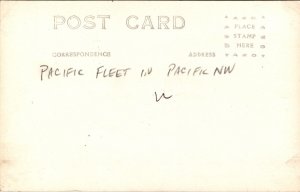 Real Photo Postcard Pacific Fleet Landing Force in the Pacific Northwest