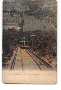 Mt Beacon New York NY Postcard 1908 Looking Down Incline From Car