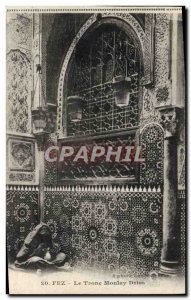 Old Postcard Fez The Throne Moulay Driss