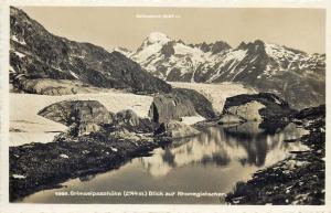 Switzerland Grimselpasshohe blick auf Rhonegletscher glacier photo postcard