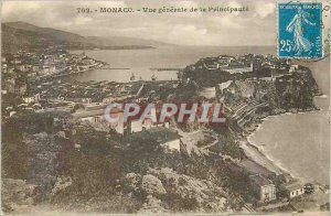 Old Postcard Monaco General of the Principality view