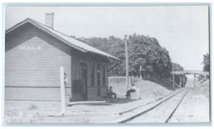 c1960's Ockalb Iowa IA Railroad Vintage Train Depot Station RPPC Photo Postcard