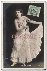 Old Postcard Fantasy Theater Woman Luz Chavita