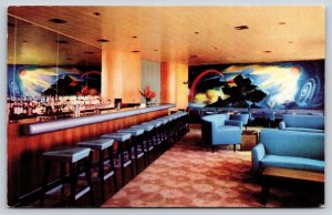 Phoenix AZ~Sky Harbor Airport~Skychef Cocktail Lounge Interior~Space Age~1960s