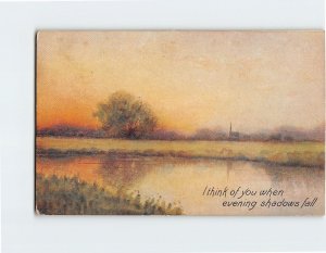 Postcard Thinking of You Greeting Card with Quote and Painting/Art Print