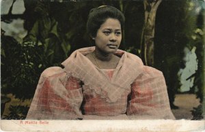 PC PHILIPPINES, MANILA, A MANILA BELLE, Vintage Postcard (b38803)