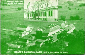 Postcard Hoard's Dairyman Farm, Office and Plant in Fort Atkinson, Wisconsin