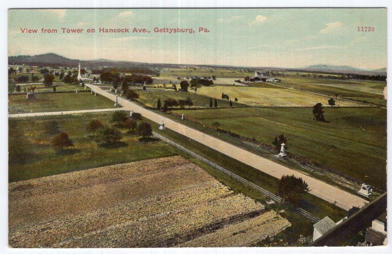 Gettysburg, Pa, View from Tower on Hancock Ave.