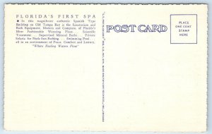 2 Postcards SAFETY HARBOR, Florida FL~ Sanatorium & ESPIRITU SANTO SPRINGS 1930s