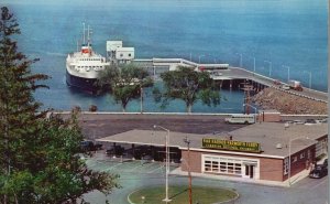 Vintage Postcard Bar Harbor Ferry Terminal MV Bluenose Dock Nova Scotia Canada