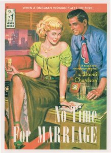 No Time For Marriage Saloon Bar Romance 1950s Book Postcard